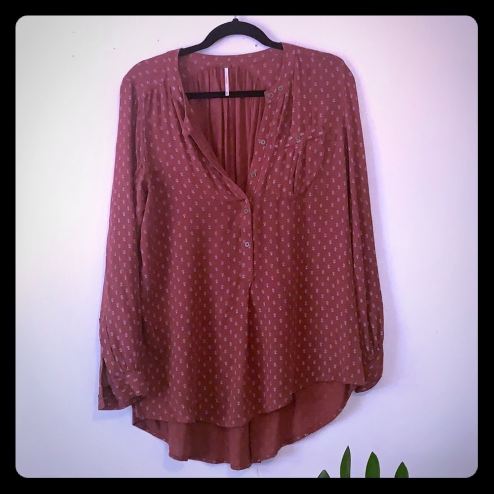 Free People Oversized Peasant Blouse XS